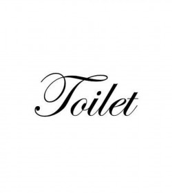 Wallsticker Toilet 6x16 cm.  - 2