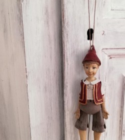 Pinocchio sprællemand H: 19 cm.  - 1