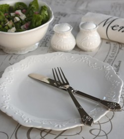 Hvid Provence middagstallerken  - 1