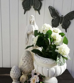 Blomsterkrukke i marmor H: 32 cm. (Erica) - 1