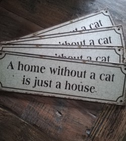 Skilt A home without a cat... 