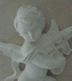 Hvid engel i gips (Violin) - 2